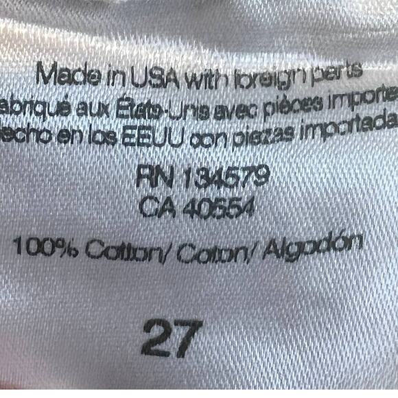 Sundry Women’s 100% Cotton White Jogger Pants Size 27 Taped Leg Streetwear Edgy - Picture 5 of 14